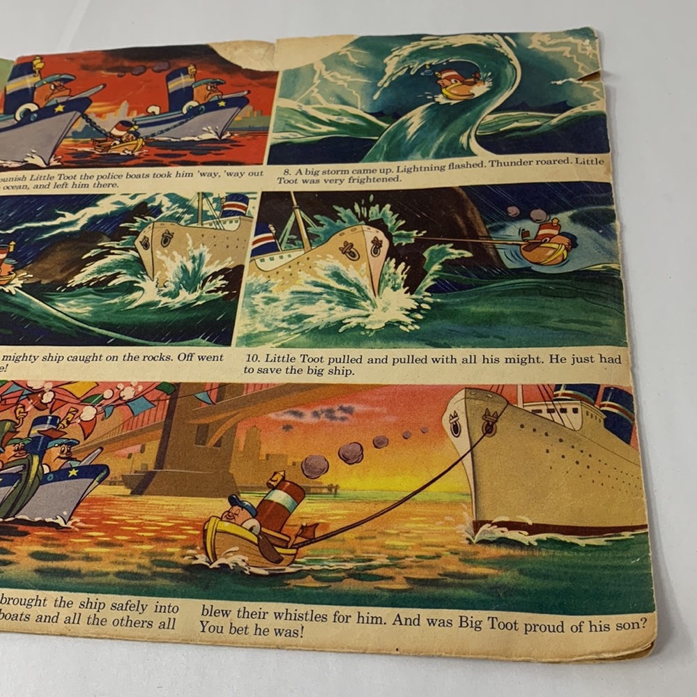 Vintage LITTLE TOOT by WALT DISNEY’S MELODY TIME record cover (only!) no record - Picture 7 of 16